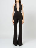 Halterneck Flared Jumpsuit