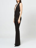 Halterneck Flared Jumpsuit