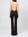 Halterneck Flared Jumpsuit