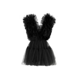 Ruffled Tulle Minidress