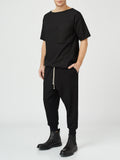Black Ribbed Joggers
Details:
Black cotton  trousers 
drawstring-waist black 
contrast string 
ribbed edge
side pockets 
elastic waistband can fit  easily fit in between sizes 
CompositPantsAlchemy The LabelAlchemy The LabelBlack Ribbed Joggers