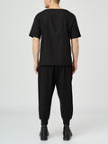 Black Ribbed Joggers
Details:
Black cotton  trousers 
drawstring-waist black 
contrast string 
ribbed edge
side pockets 
elastic waistband can fit  easily fit in between sizes 
CompositPantsAlchemy The LabelAlchemy The LabelBlack Ribbed Joggers