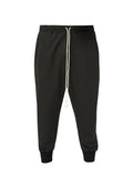 Black Stitch Detail Joggers
Details:
Black ribbed edge  joggers 
drawstring-waist black trousers 
white stitch detail 
side pockets 
elastic waistband can easily fit in between sizes 
CompositPantsAlchemy The LabelAlchemy The LabelBlack Stitch Detail Joggers