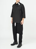 Long Drop Crotch Trousers 
Details :
Black cotton drop crotch trousers 
drawstring-waist 
drop crotch
side pockets 
elastic waistband can easily fit in between sizes 
Composition
 Cotton 96 PantsAlchemy The LabelAlchemy The LabelLong Drop Crotch Trousers
