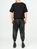 Faux-Leather Joggers