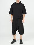 Unisex Hooded Top
Details: 
Black cotton T-Shirt
short sleeve 
hood 
ribbed neckline 
adjustable hem 
Composition:
Cotton 96% Elastane 4% 
Washing instructions
Dry Clean Only
FittinShirts & TopsAlchemy The LabelAlchemy The LabelUnisex Hooded Top
