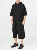 Unisex Hooded Top
Details: 
Black cotton T-Shirt
short sleeve 
hood 
ribbed neckline 
adjustable hem 
Composition:
Cotton 96% Elastane 4% 
Washing instructions
Dry Clean Only
FittinShirts & TopsAlchemy The LabelAlchemy The LabelUnisex Hooded Top