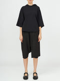 Unisex Hooded Top
Details: 
Black cotton T-Shirt
short sleeve 
hood 
ribbed neckline 
adjustable hem 
Composition:
Cotton 96% Elastane 4% 
Washing instructions
Dry Clean Only
FittinShirts & TopsAlchemy The LabelAlchemy The LabelUnisex Hooded Top