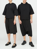 Unisex Hooded Top
Details: 
Black cotton T-Shirt
short sleeve 
hood 
ribbed neckline 
adjustable hem 
Composition:
Cotton 96% Elastane 4% 
Washing instructions
Dry Clean Only
FittinShirts & TopsAlchemy The LabelAlchemy The LabelUnisex Hooded Top