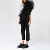 Regular Tee With Asymmetric Tulle Panel