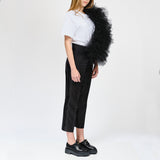 Regular Tee With Asymmetric Tulle Panel