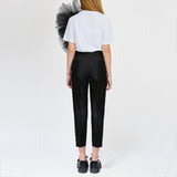 Regular Tee With Asymmetric Tulle Panel
