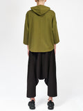 Olive Green Oversize Hooded Top