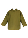 Olive Green Oversize Hooded Top
