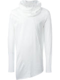 White Asymmetric Maxi Collar Top