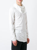 White Asymmetric Maxi Collar Top