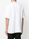 White Funnel Neck T-Shirt