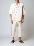 Ivory Linen Deux Piece Suit