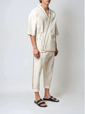 Ivory Linen Deux Piece Suit
