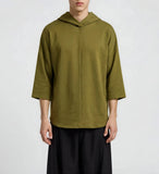 Olive Green Oversize Hooded Top