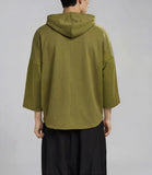Olive Green Oversize Hooded Top