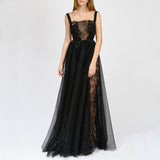 Deconstructed Lace and Tulle Overall Dress