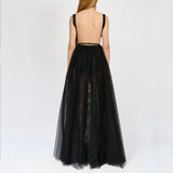 Deconstructed Lace and Tulle Overall Dress