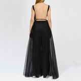 Deconstructed Lace and Tulle Overall Dress