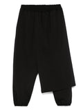 Elastic-Edge Layered Trousers