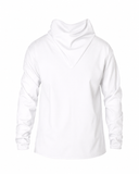White Funnel Neck Top