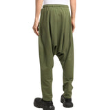 Green Cotton Harem Sweatpants