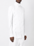 White Double Breasted Tunic