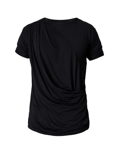 Black Draped T-Shirt