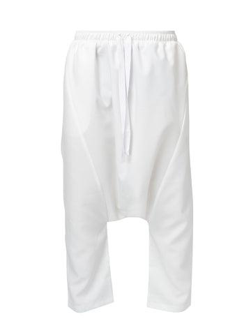White Drop Crotch Trousers