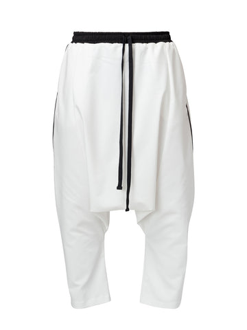 Black Detail White Harem  Trousers