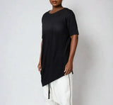 Unisex Side Draping Cotton Jersey T-Shirt