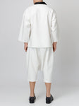 Taffeta Trim White Kimono