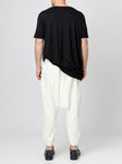 Ivory Faux Leather Harem Trousers