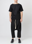 Drawstring Drop Crotch Trousers Trousers