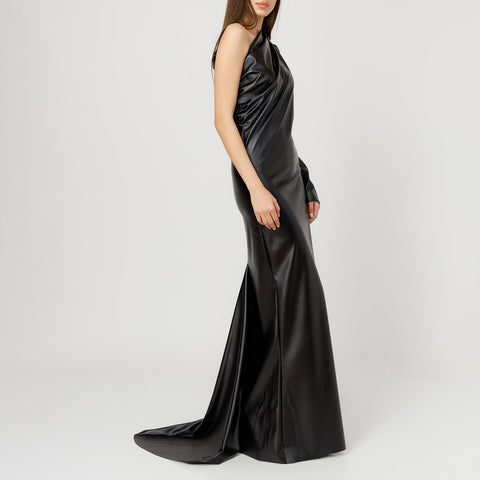 Asymmetric Maxi Leather Dress Alchemy The Label Asymmetric Maxi Leather Dress Alchemy The Label