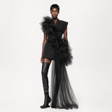 Architectural Ruffle Dress