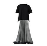 Black Tulle Train T-Shirt