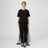 Black Tulle Train T-Shirt