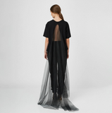 Black Tulle Train T-Shirt