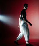 Unisex Elastic Edge Linen Harem Trousers