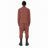 Brown Funnel Neck Top