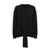Layered Tie-Detail Sweatshirt