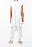 White Cotton Draped Top