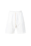 WHITE DRAWSTRING SHORTS