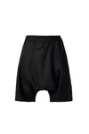 Black Linen Low Crotch Shorts